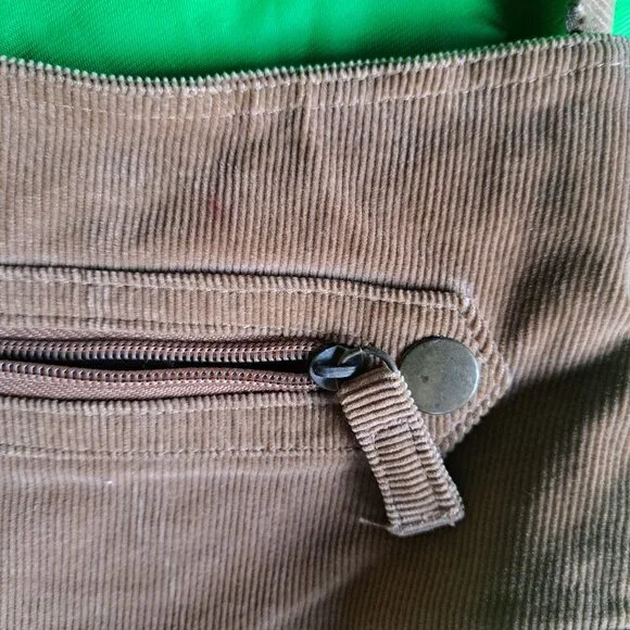 Corduroy purse with flower embroidery - Picture 6 of 6